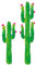 Amakando Kakteen Wanddekoration - 2er Set 1,20 m u. 1,80 m - Mexikanische Deko Pflanzen Wilder Westen Partydeko Mexiko Western Party Dekoration Wild West Mottoparty Kaktus Deko