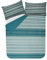 Sleepdown Duvet Cover Set - Teal - Textured Stripe - Reversible Quilt Cover Easy Care Bed Linen Soft Cosy Bedding Sets with Pillowcases - Super King (260 cm x 220 cm)
