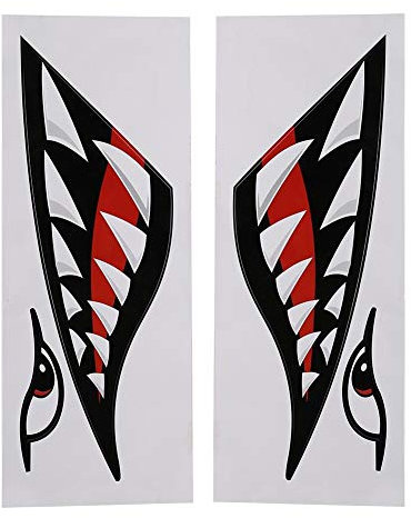 Haifischmaul Aufkleber Klein,haifisch Aufkleber,kajak Sticker,hai Aufkleber,haifisch Aufkleber,1 para Haifisch Zähne Mund Aufkleber wasserdicht DIY lustige Aufkleber Dekoration Abziehbilder