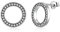 Kamise Ohrstecker Silber 925 Damen, 925 Sterling Silber Kreis Ohrstecker Ohrringe, Klein Round Stecker Ohrringe mit Zirkonia, 11mm Hypoallergen Knorpel Percing Ohrring, Schmuck für Mädchen Kinder
