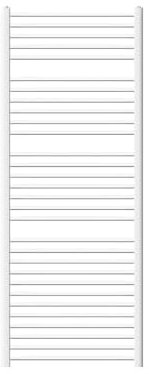 ECD Germany Badheizkörper - 750 x 1800 mm - Weiß - gebogen mit Seitenanschluss - Heizkörper Handtuchwärmer Handtuchtrockner