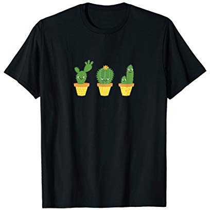 Lustiges Kaktus T Shirt Comic Trio Niedlich T-Shirt