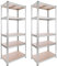 Arebos Schwerlastregal 2er Set | 180x75x45 cm | 875kg Tragkraft | 5 MDF-Platten | Einfache Montage durch Stecksystem Regal Lagerregal Kellerregal Steckregal Werkstattregal verzinkt