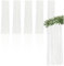 com-four® 5X Lametta - Weiße Girlande für Weihnachten - Christbaumschmuck für den Tannenbaum - Vorhang mit Glatten Fäden (Weiß - 05 Stück)