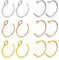 Mayhoop 12Stk 20G 8mm Nasenpiercings Fake Nasenring Silber/Rosegold/Schwarz Edelstahl Fake Piercings Nase Face Piercing Nase Lippe Ohr Ring Hoop für Männer Damen