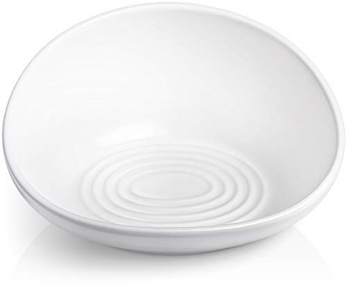 CatGuru Cat Food Bowl, Ceramic Cat Bowls, No Spill Cat Bowl, Whisker Stress Free Cat Food Bowls, Non Skid Cat Bowls for Food and Water, Includes Silicone Cat Food Mat (High-Low, White)