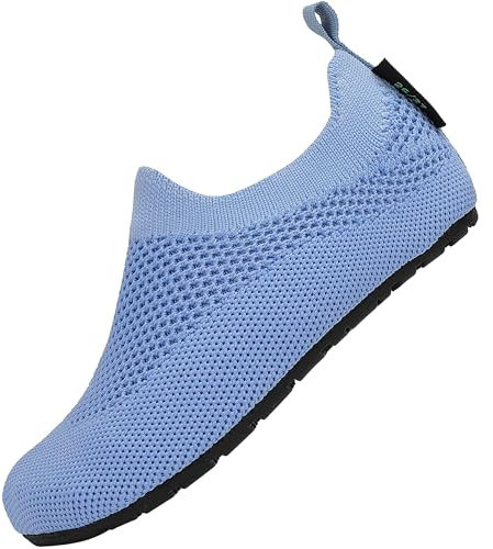 SAGUARO Pantofole da Bambini Antiscivolo Confortevole Ciabatte da Casa Scarpe Interne per Ragazzi Ragazze, Spiaggia Blu 24/25