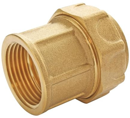 SOMATHERM FOR YOU, Raccord laiton droit pour tube PE Ø25, femelle 15/21, serrage extérieur Étanchéité optimale, résistant jusqu'à 20 bars, pour eau chaude et froide