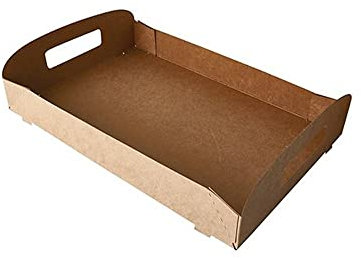 Generic - 10 Plateaux À POIGNÉES Carton 45X30CM Kraft