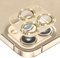 Diruite 2-Stück Kamera Linse Schutzfolie Kompatibel mit iPhone 13 Pro/Pro Max, Glas Aluminium Rand [Glitter Diamonds] Kamera Linse Displayschutz für iPhone 13 Pro/Pro Max Kameraschutz-Gold