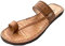 LaRocco Ledersandalen Zehenring Zehentrenner Zehenschlaufe Echtleder Sandalen 17.a.b.w (38, Beige)