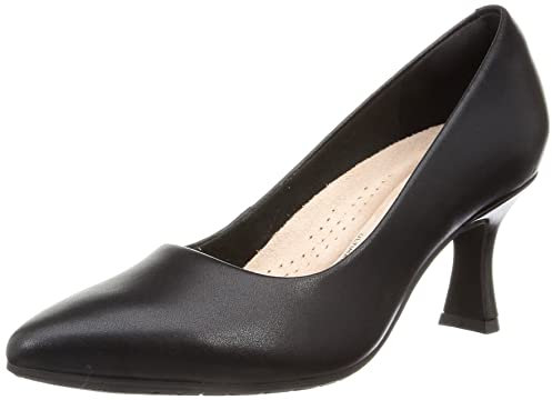 Clarks Women's Kataleyna Gem Pump, Black Leather, 6 UK