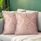 Hanrunsi Fodera Cuscino Rosa 45x45 Federe Velluto Cuscini Fodere Rosa con Linee Dorate Cuscini Decorativi Federe Moderne Fodere per Cuscini Eleganti per Divano Casa Camera Letto Set di 2