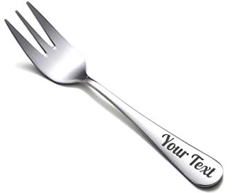 Muka 12 Pcs Custom Cocktail Forks 18/8 Stainless Steel 3-Tine Fork Portable Salad Fruit Fork for Party Travel, 5.4 inch