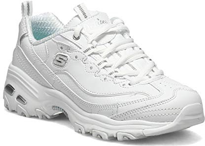 Skechers Womens DLite Trainers White 8 UK
