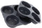 2 Pack Hamburger Bun Pan, 4 Zoll Silikon perforiert Hamburger Bun Form, 4 Hohlraum Antihaft-Backform für die Herstellung von Brötchen, spülmaschinenfest, 9,3x9,3x1,6in