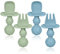 Aolso Ensemble de Fourchette Cuillère Bébé,Ustensiles d'auto-alimentation pour bébés et tout-petits Ensemble cuillère et fourchette pour le sevrage dirigé par bébé Sans BPA