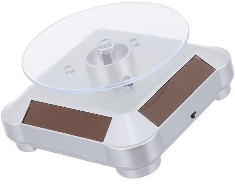 Gatuida Soporte De Exhibición De La Joyería Soporte Giratorio Para Presentación De Joyería Soporte Giratorio Para Joyería Placa Giratoria Solar Marco Giratorio El Plastico