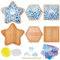 WEBEEDY 3 Stil DIY Mosaik-Bastelset Ozeanblaue Glasmosaikfliesenstücke Meer Strand Tierthema Mosaik Bambus-Untersetzer-Kits Mit Leerem Bodentablett Für Handgefertigte Kunst-Heimdekoration