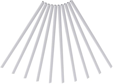 PATIKIL Barres de Reliure de 10 mm, 10 Pcs Barres de Reliure en Plastique à Glissière, Capacité de 70 Feuilles, pour Couverture de Rapport, Bureau, Étude, Blanches