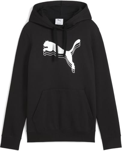 PUMA ESS Metallic Hoodie FL, Sudaderas con Capucha Unisex Adulto, PUMA Black-Metallic Silver,