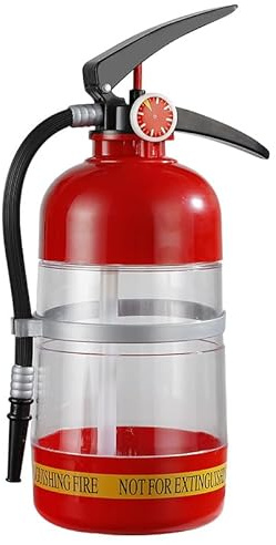 Distributore di liquori, estintore a pressione manuale, erogatore di birra per bar, feste in casa, pompa in plastica rossa, per birra, whisky, vino, vino, liquori, vino, liquori e bevande (3 l)