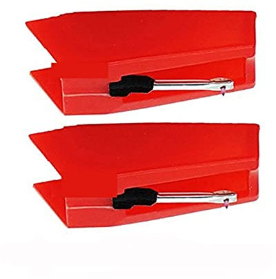STRAFBRG Aiguille en céramique à Pointe Saphir 2 pièces for lecteurs de Platine Vinyle LP Tourne-Disque, Accessoire Gramophone