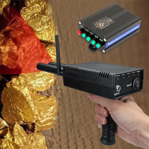 HOARLICN 1000m Metalldetektor, Metallsuchgerät 3D Gold Detektor Handheld Metalldetektor Maximale Erkennungstiefe 20m Untergrund Metal Detector Finder Dual Probe Für Relikte, Schmuck