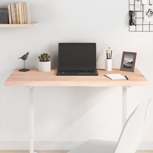 Lauuoeriau Tischzubehör, TischplattenTischplatte 100x40x(2-4) cm, unbehandeltes Massivholz Eiche