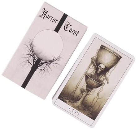 Desk Tarot Cards, Horror Tarot Deck, Psychological Oracle, Portable Tarot Deck, Tarot Card Game, Board Game Tarot, Divination Tools,Board Game, Cards Game For Future And Past Insight, Divination Tools