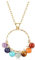 GEHECRST 7 Chakra Heilsteine Kette Kristall Halskette mit Edelsteine Ring Anhänger Einstellbar Kette Reiki Healing Talisman spirituelle Geschenke