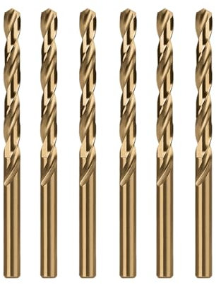 Misuyue M35 Foret Cobalt Metal 4mm, 6pcs HSS Forets Carbure Meche Metal Hélicoïdal Professional pour Inox Alliage Titane Cuivre Fer