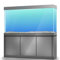 LYYAB Aquarium-Hintergrundaufkleber, Farbverlauf, Blau, Cyan, 90 x 30 cm