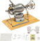 MáQuina Para Hacer Palomitas De MaíZ De Acero Inoxidable 304, Estilo Vintage, MinimáQuina Manual Con Manivela Y ManóMetro. (360ml)