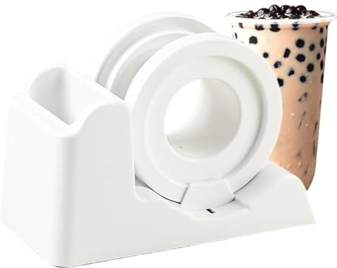 Label Roll Holder | Label Printer Holder | Adhesive Base, Sealing Drinks for Milk Tea Bottles, Jars, Cups, Commercial Use Indoor