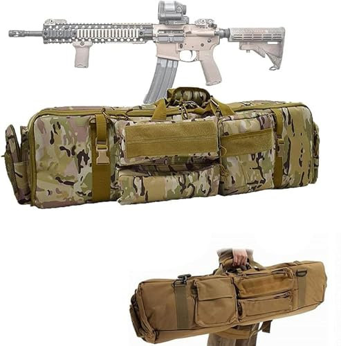 100Cm Futteral Langwaffen,Taktische Waffenkoffer,Militär Futteral Langwaffen,M249 Gewehrtasche Mit Zeitschriften Taschen Und Pistolenbeuteln,Range Bag Für Luftgewehr Jagd Umhängetasche B