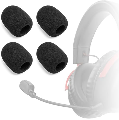 Voarmaks Lot de 4 housses de micro compatibles avec Kingston HyperX Cloud III, Cloud 3, casque de jeu en mousse haute densité