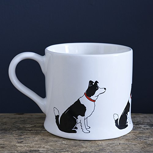Sweet William Border Collie Mug | Rows of Collies Dog Mug | Dishwasher Microwave Safe | Ideal Gift for Dog Lovers | 7.5 cm x 9 cm