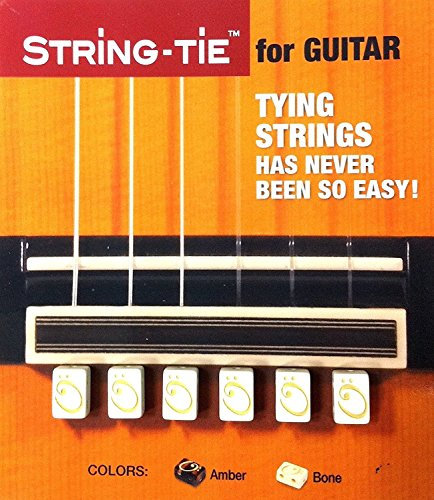 Tenor String-Tie Lot de 6 tendeurs pour cordes de guitares classiques blanc