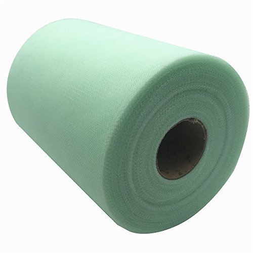 Tüllstoff, 15,2 cm x 91 m (300 Fuß), Spule/Rolle, 59 Farben erhältlich, für Tischläufer, Stuhl-Schärpe, Tutus, Schleifen, für Hochzeiten, Partys, als Geschenkband mintgrün