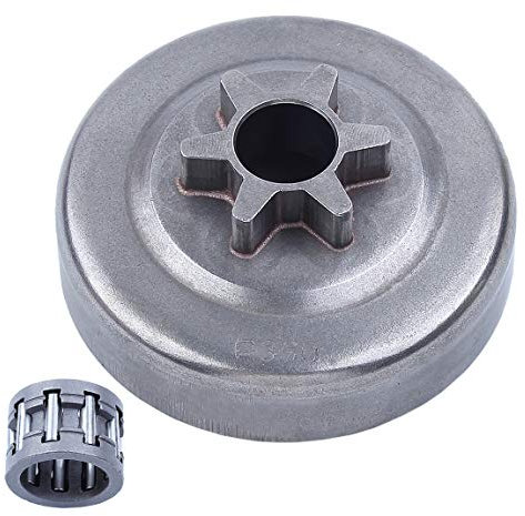 Haishine 3/8 6T Clutch Drum Sprocket Rim Bearing Kit for Partner 350 351 352 370 371 390 420 Chainsaw Replacement Parts