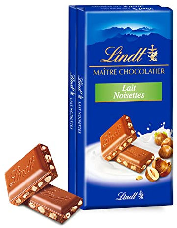 Lindt Tablette, Lait Noisettes, 2 x 110g