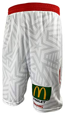 Cholet Offizielle Heim-Shorts 2019-2020 Basketball, weiß, XXL