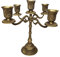 LOVIVER Vintage Kerzenleuchter Kerzenhalter Kerzenständer Stabkerze Kandelaber Leuchter, 5-armig Bronze