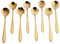 Ototon Cuillères à Café Forme de Fleurs en Acier Inoxydable Cuillères à Dessert Cuillère à Sucre Crème pour Cuisine Pâtisserie Mariage Couverts 8pcs