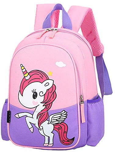 POWOFUN 12 Inch Kids Toddler Preschool Travel Backpack Kindergarten Cool Cute Cartoon Schoolbag Unicorn Purple Backpack Bookbag For Girls Boys Baby