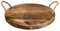 Aurora Store Tagliere Tondo in Legno Naturale con Corda Diametro 30 cm h.2.5 cm Vassoio Tronco Presentazione Aperitivo Tagliere Salumi