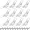 Jetec 24 Pieces Blind Cord Cleats Safety Rope Cleats Plastic Transparent Window Cord Cleats Blind Cord Winders with Screws for Home Office Window Blinds Curtains Sun Shades Ropes