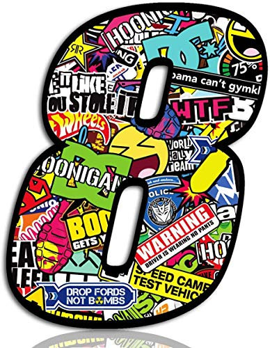 Biomar Labs® Startnummer Nummern Auto Moto Vinyl Aufkleber Bomb Sticker Stickerbomb Motorrad Motocross Motorsport Racing Nummer Tuning (8)