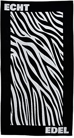 MAJUCA Strandtuch 90x170 cm Badetuch Strandlaken Handtuch 100% Baumwolle Velours Frottier Pflegeleicht (Zebra schwarz-Weiss)